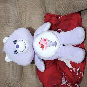 Jumbo Plush 28" 2007 Share CARE BEAR ~ Purple with Heart Sundae Tummy